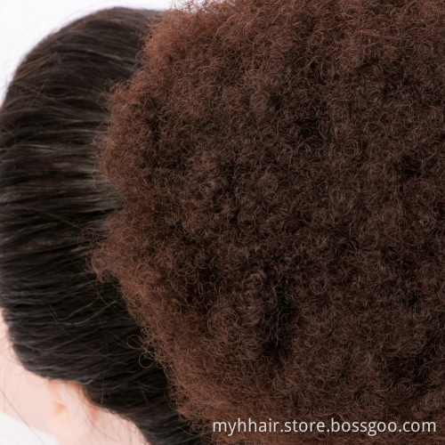 8 Inch Synthetic Afro Kinky Hair Bun High Temperature Black Drawstring ponytail Clip in Hair Extension on Puff Hair Bun